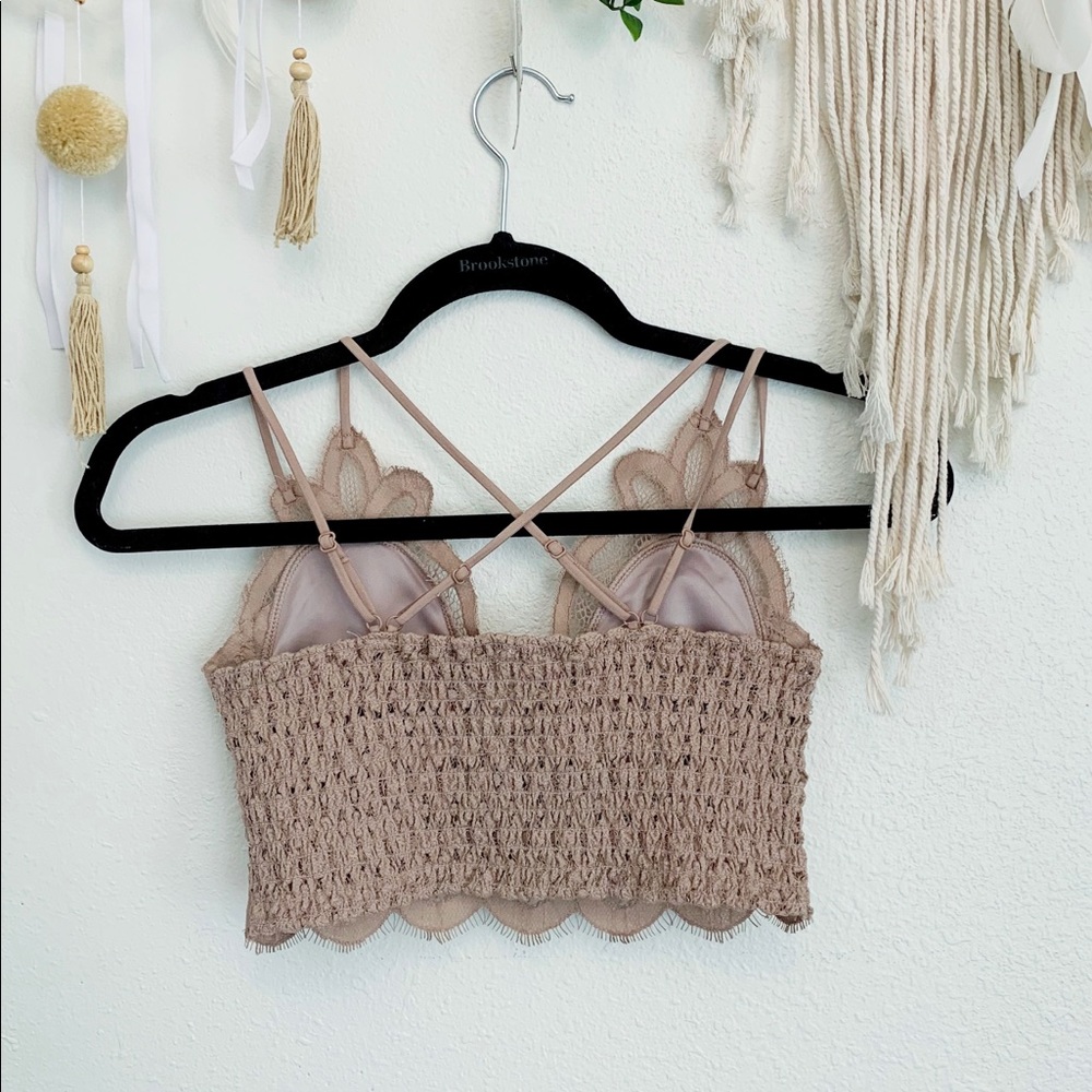 Mocha Double Strap Lace Bralette - Picture 2 of 3